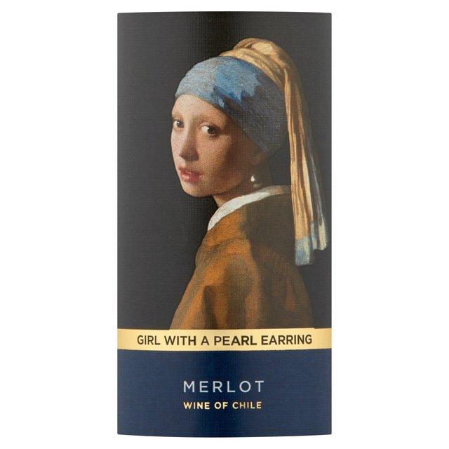 Art of Wine Girl with a Pearl Earring Merlot   75cl GOODS M&S   