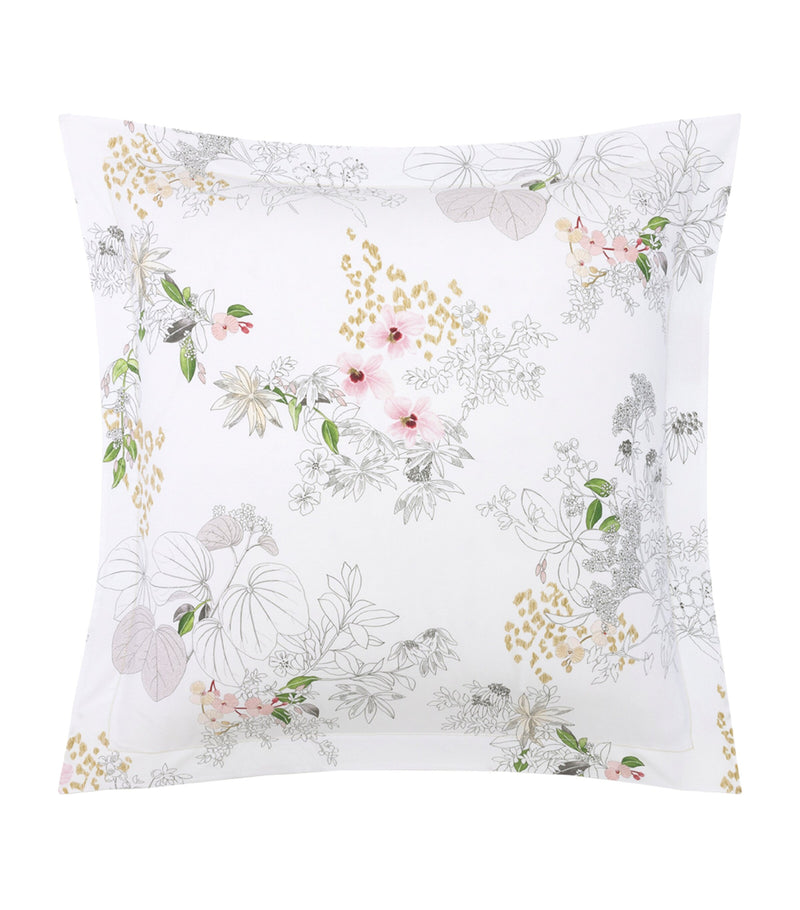 Yves Delorme Floral Orchidee Square Oxford pillowcase 65cm x 65cm (British brand)
