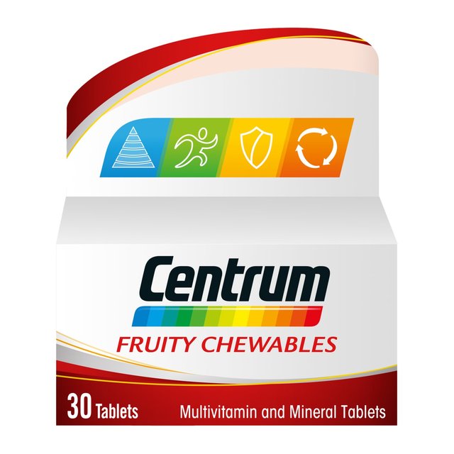 Centrum Fruity Chewables Multivitamins with Vitamin D & C Tablets   30 per pack GOODS M&S   