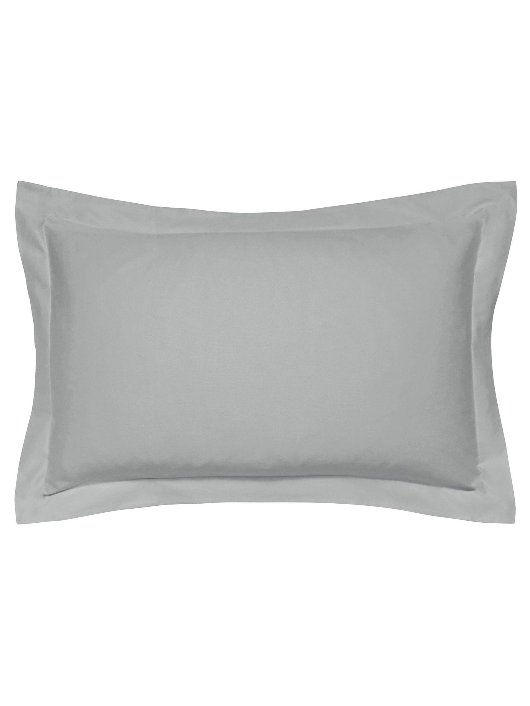 Bedeck of Belfast grey Bob 600 thread count cotton pillowcase (British brand)