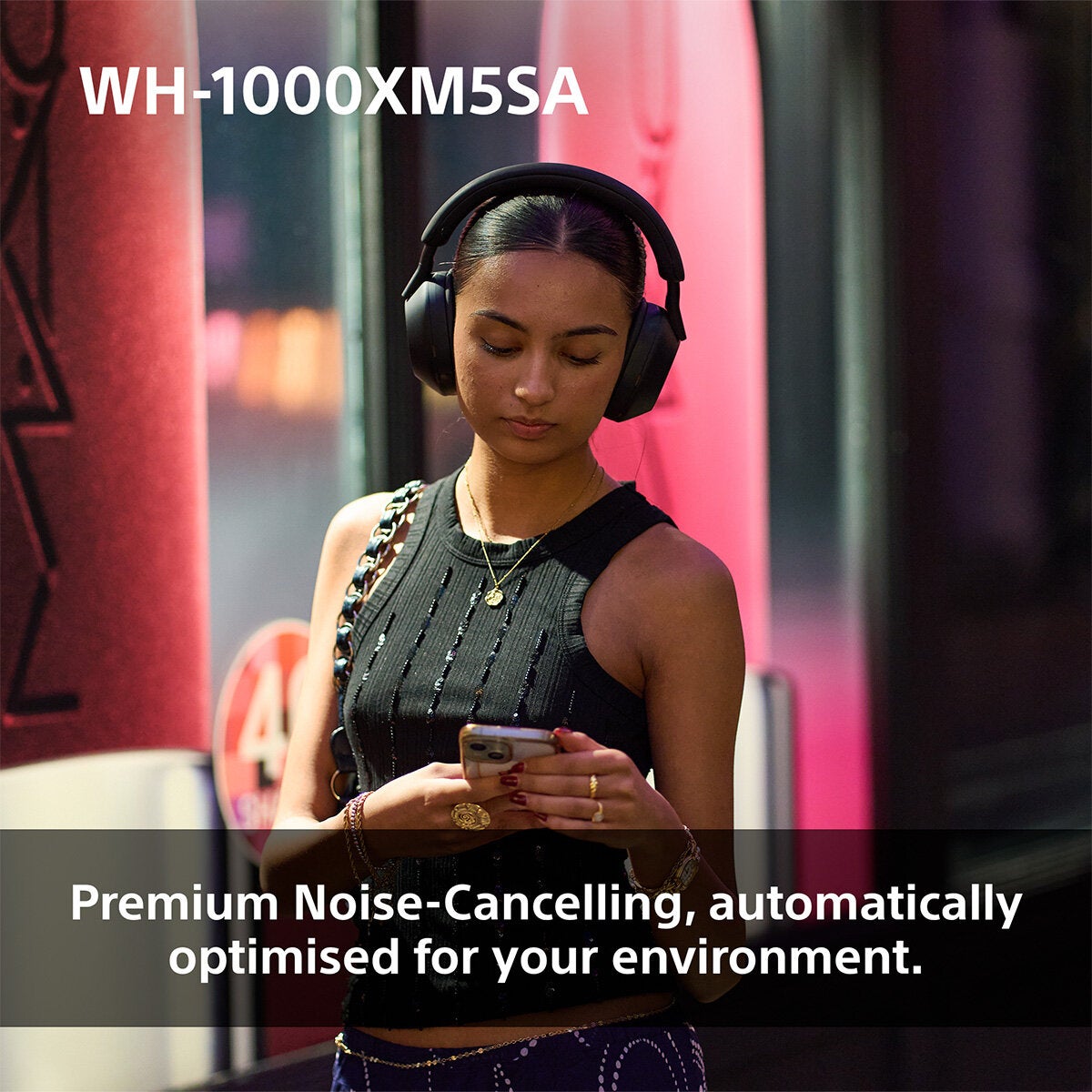 Sony WH-1000XM5 over-ear wireless headphones black, UK version