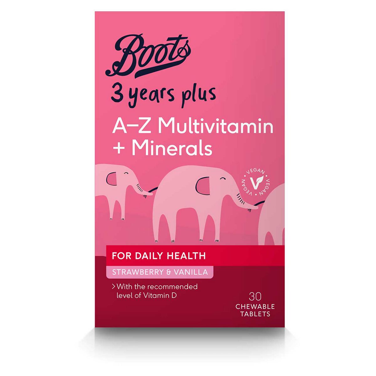 Boots 3 years plus A-Z Multivitamin + Minerals - 30 Chewable Tablets GOODS Boots   