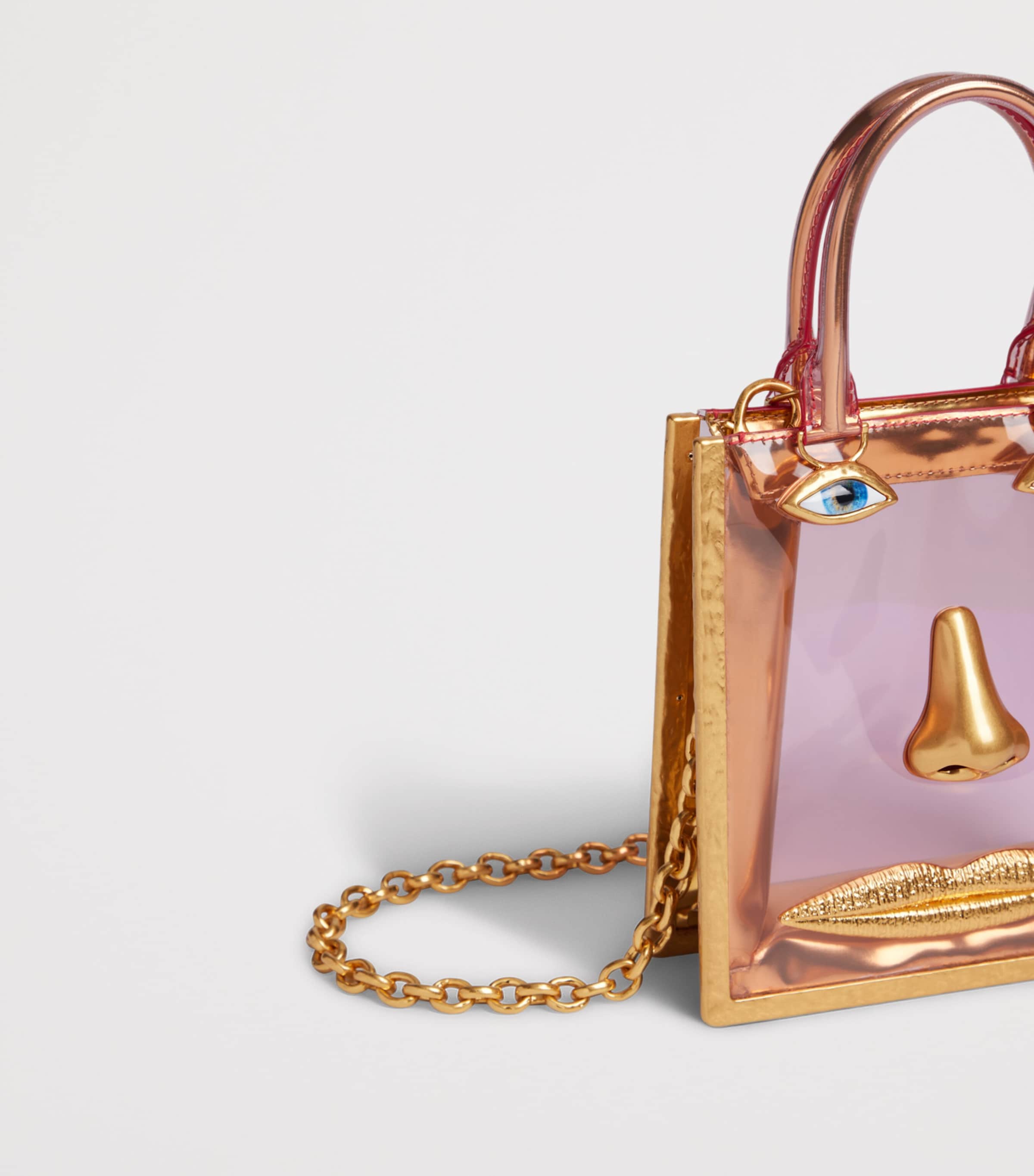 Schiaparelli mini vinyl Face top-handle bag - British product