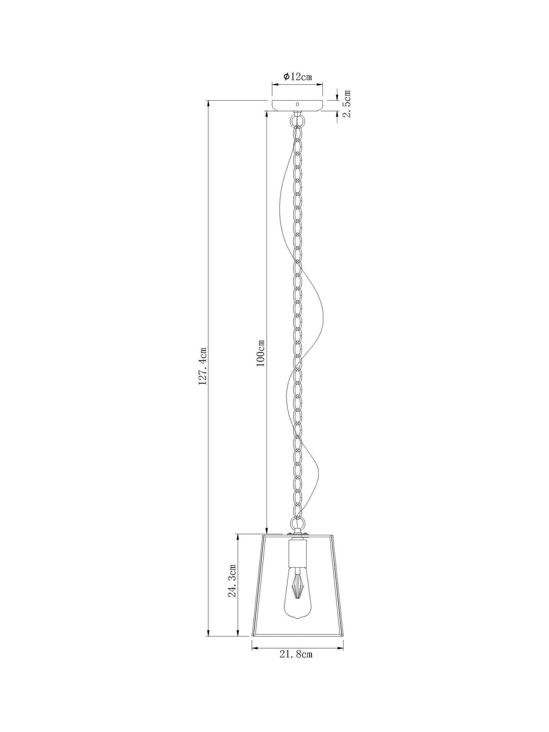 Warwick Black pendant ceiling light 35cm (British brand)