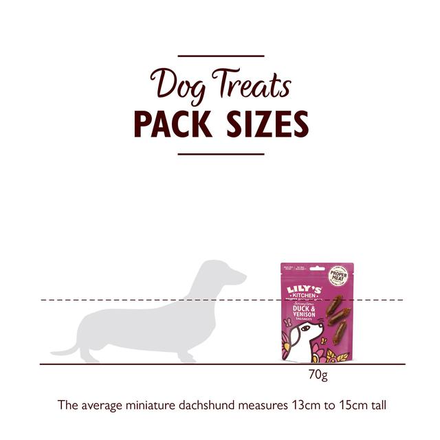 Lily's Kitchen Scrumptious Duck & Venison Sausages for Dogs   70g GOODS M&S   