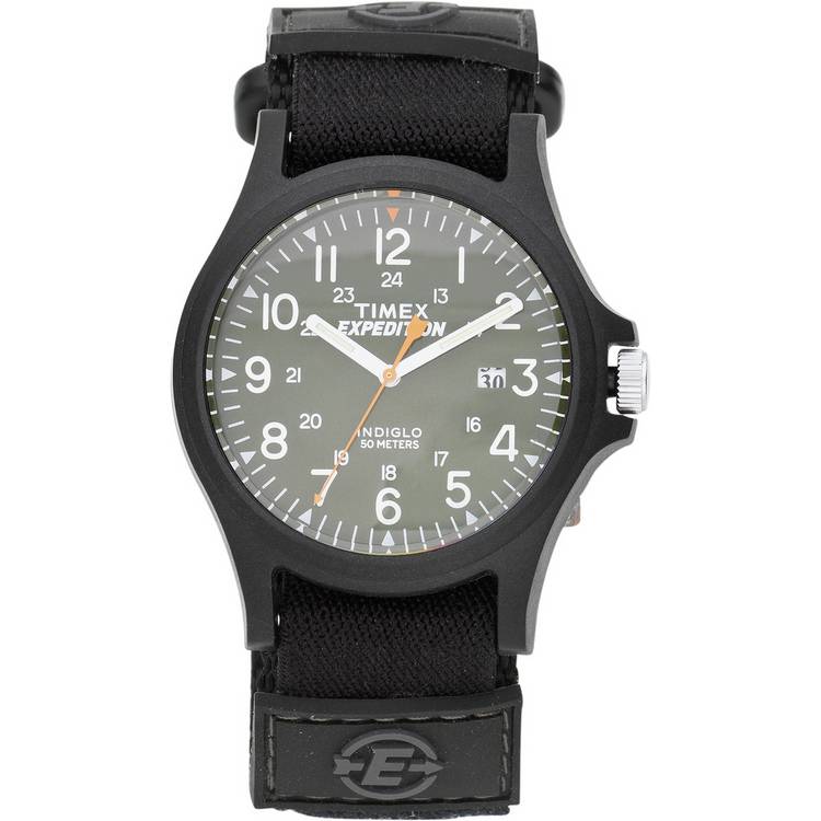 Timex men's black fabric strap watch 40mm - British product