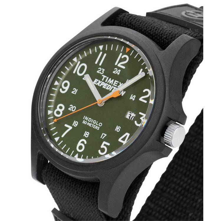 Timex men's black fabric strap watch 40mm - British product