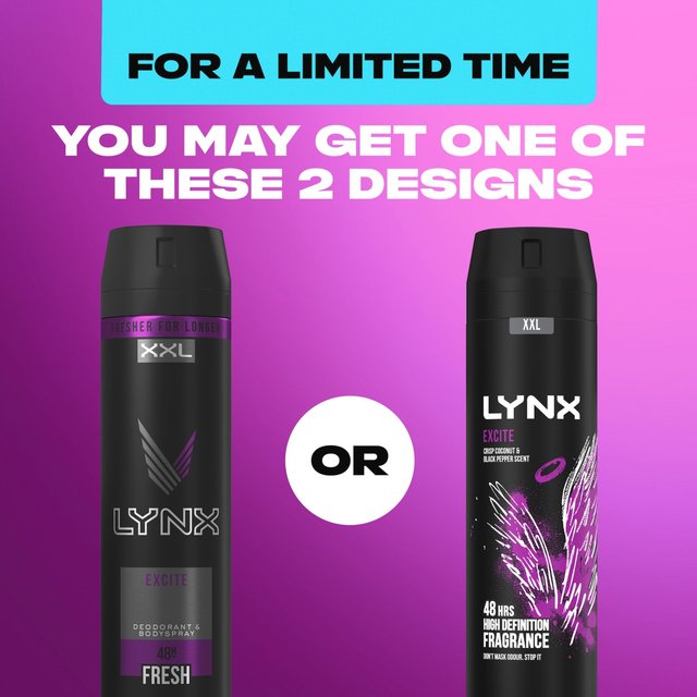 Lynx Excite Deodorant Bodyspray   250ml GOODS M&S   