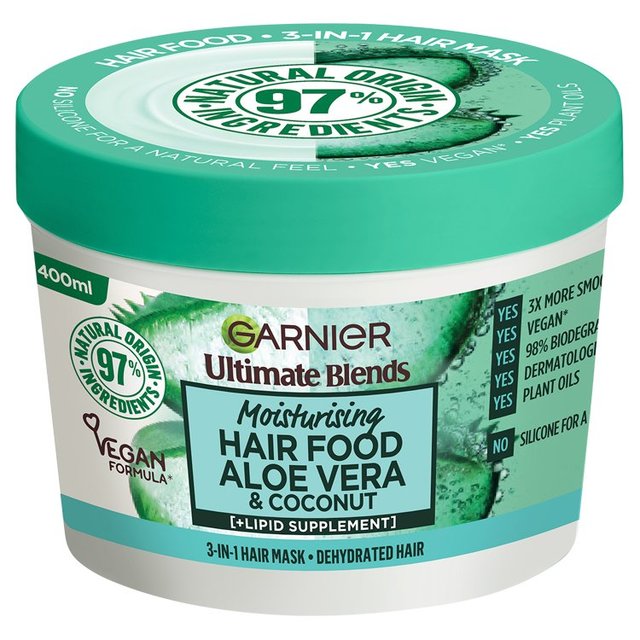 Garnier Ultimate Blends Hair Food Aloe Vera 3-in-1 Mask Treatment   390ml GOODS M&S   