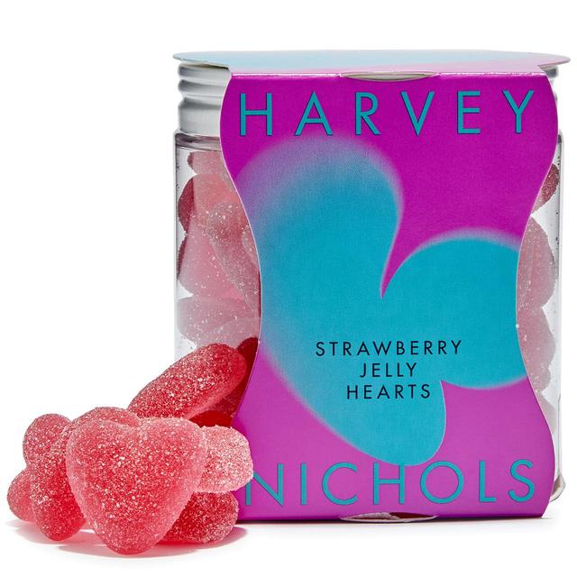 Harvey Nichols Strawberry Hearts Jelly Sweets   90g GOODS M&S   