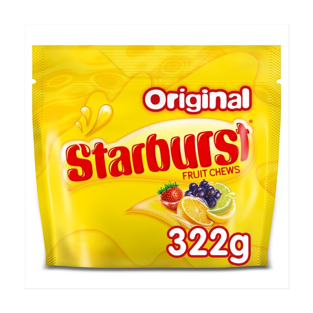 Starburst Vegan Chewy Sweets Fruit Flavoured Sharing Pouch Bag   322g GOODS M&S   