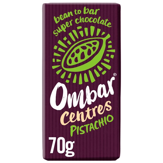 Ombar Centres Pistachio Organic Vegan Fair Trade Chocolate   70g GOODS M&S   