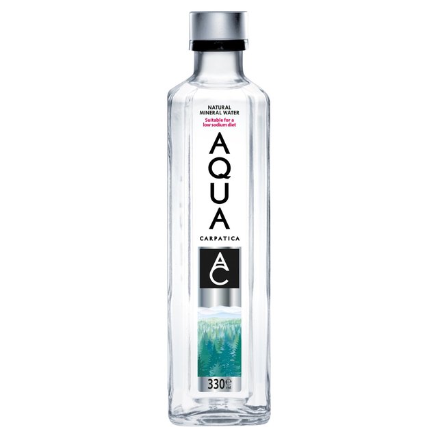 AQUA Carpatica Natural Still Mineral Water Glass   330ml GOODS M&S   