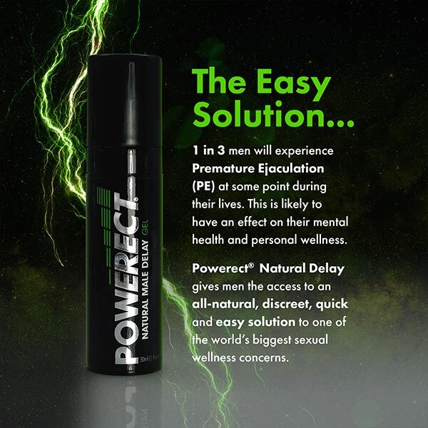Powerect Natural Delay Gel 30ml fragrance free, UK version
