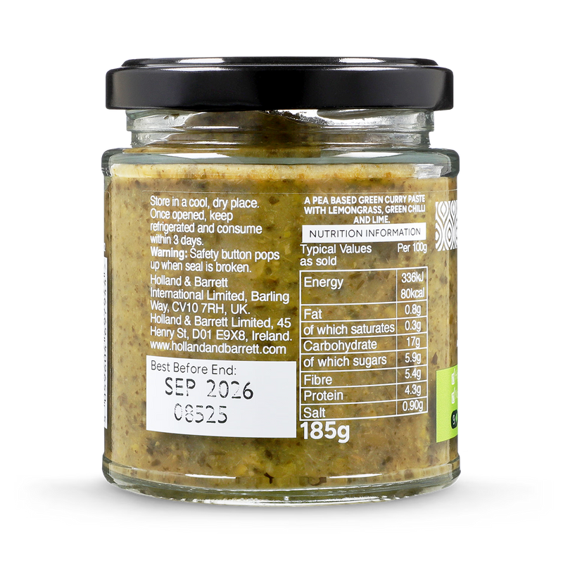 Holland & Barrett Green Thai Curry Paste 185g, UK version