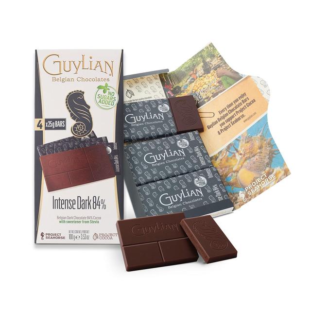 Guylian No Added Sugar Dark 84% Bars   100g