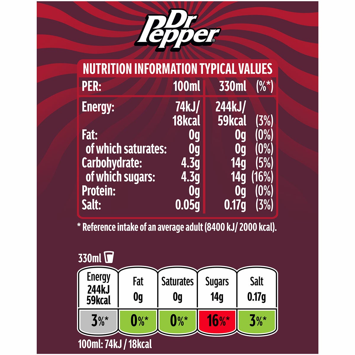Fanta Dr Pepper Sprite variety pack 30 x 330ml, imported from the UK