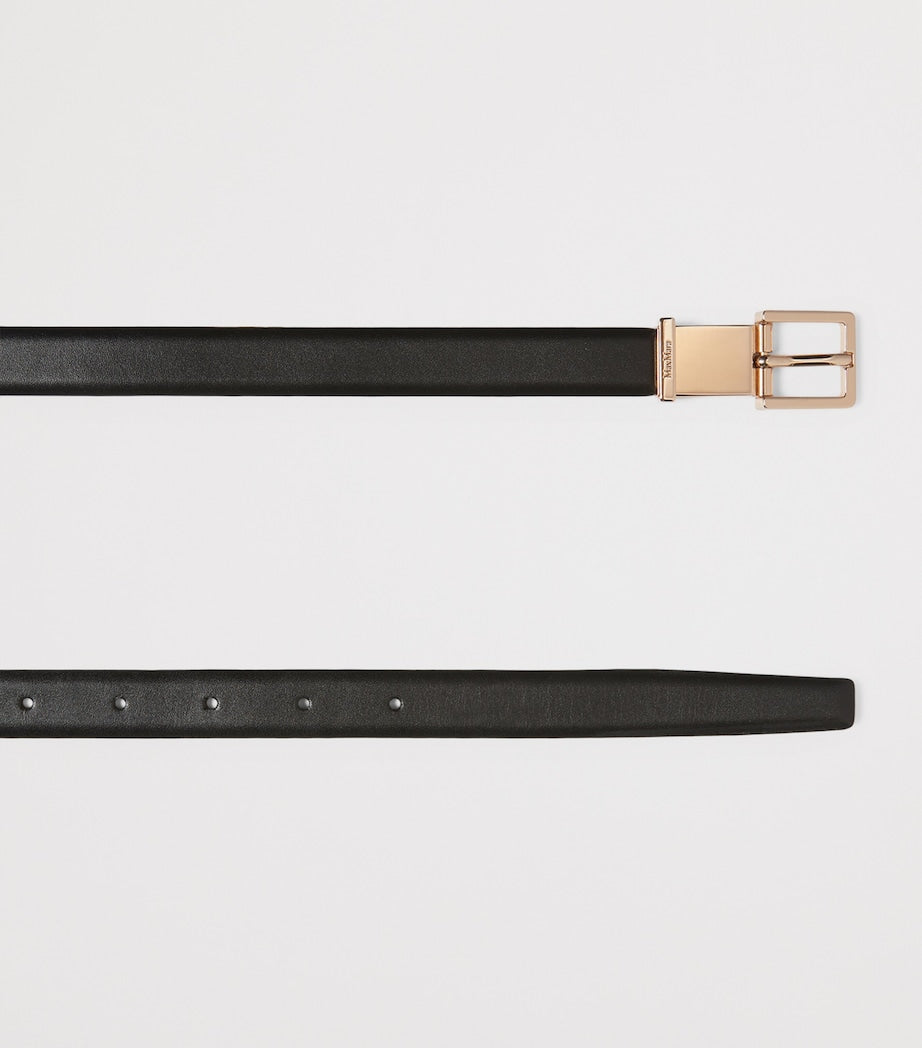 Max Mara leather slim belt 2cm, UK version