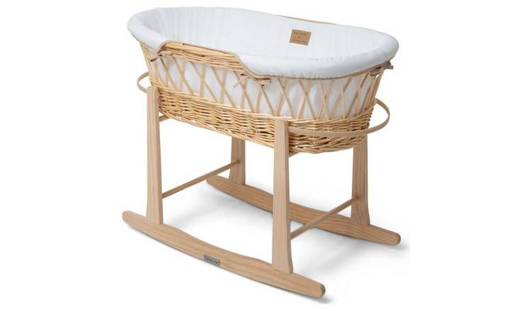 Clair de Lune Organic Wicker Moses - White GOODS Argos