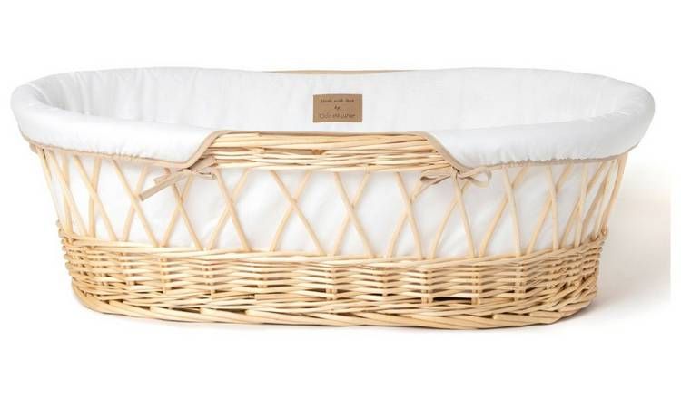 Clair de Lune Organic Wicker Moses - White GOODS Argos