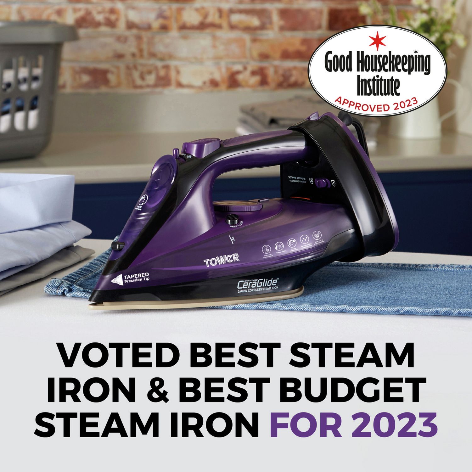 Tower 2-in-1 steam iron (British brand)