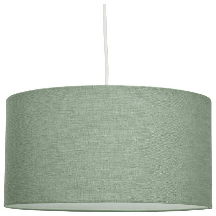 Habitat green linen easy fit lampshade 35cm - British product