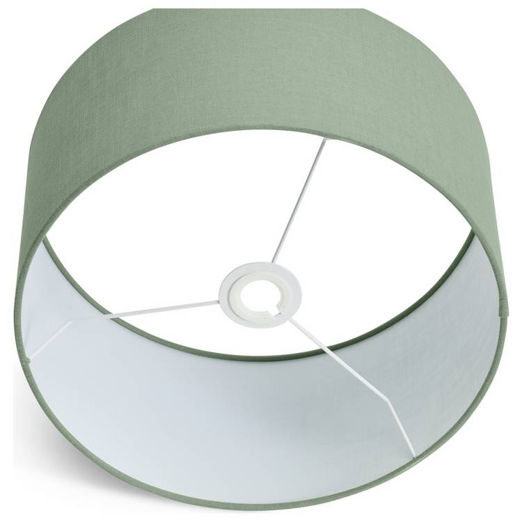 Habitat green linen easy fit lampshade 35cm - British product