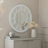 Argos Home white round wall mirror 71cm (British brand)