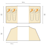 Regatta Kivu camping tent 4 man 3 room (British brand)