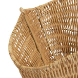 Habitat rattan wave storage basket natural - British product