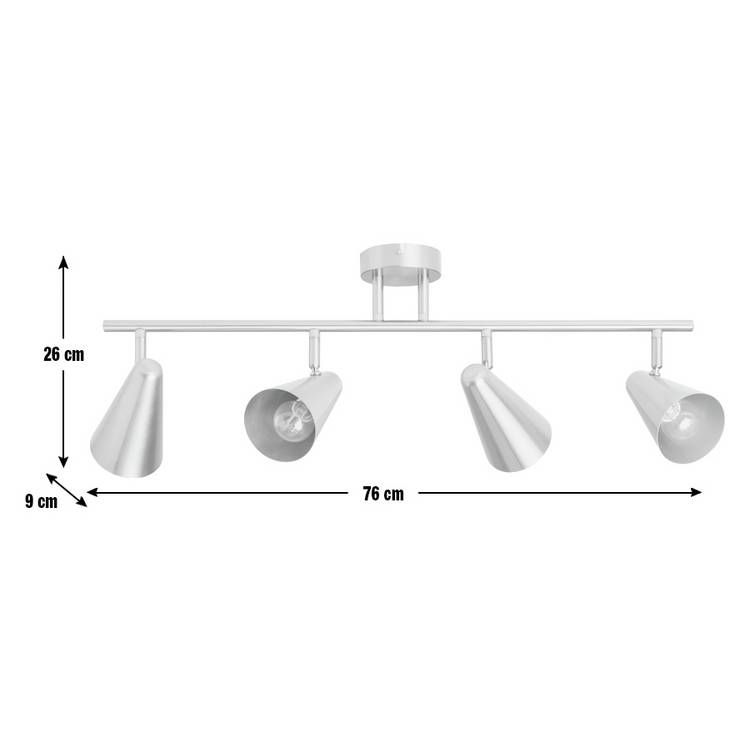 Argos Home steel 4 light spotlight bar brass finish, UK version