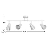 Argos Home steel 4 light spotlight bar brass finish, UK version