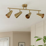 Argos Home steel 4 light spotlight bar brass finish, UK version