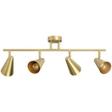 Argos Home steel 4 light spotlight bar brass finish, UK version