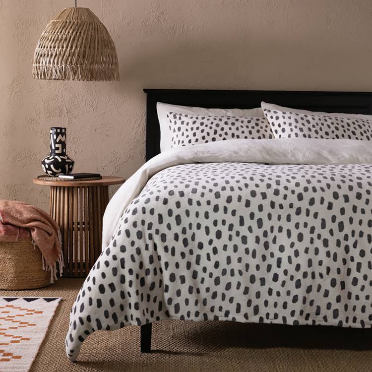 Argos Home fleece bedding set printed single - British product