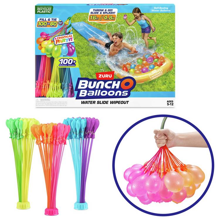 ZURU tropical party water slide toy with balloons, UK version