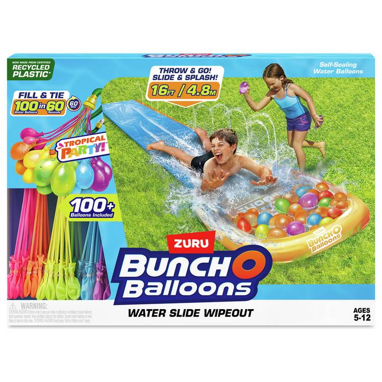 ZURU tropical party water slide toy with balloons, UK version