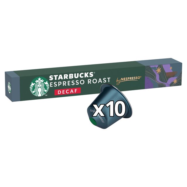 Starbucks by Nespresso Decaf Espresso Roast Coffee Pods   10 per pack GOODS M&S   