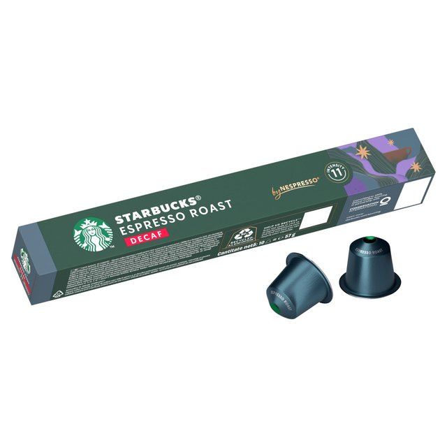 Starbucks by Nespresso Decaf Espresso Roast Coffee Pods   10 per pack GOODS M&S   