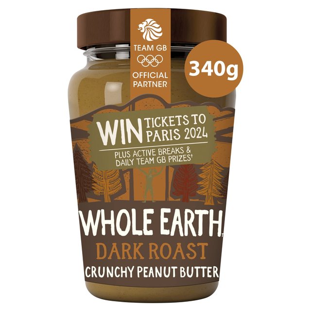 Whole Earth Dark Roasted Peanut Butter   340g GOODS M&S   