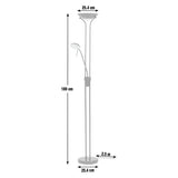 Argos Home black floor lamp with adjustable reading light (British brand)