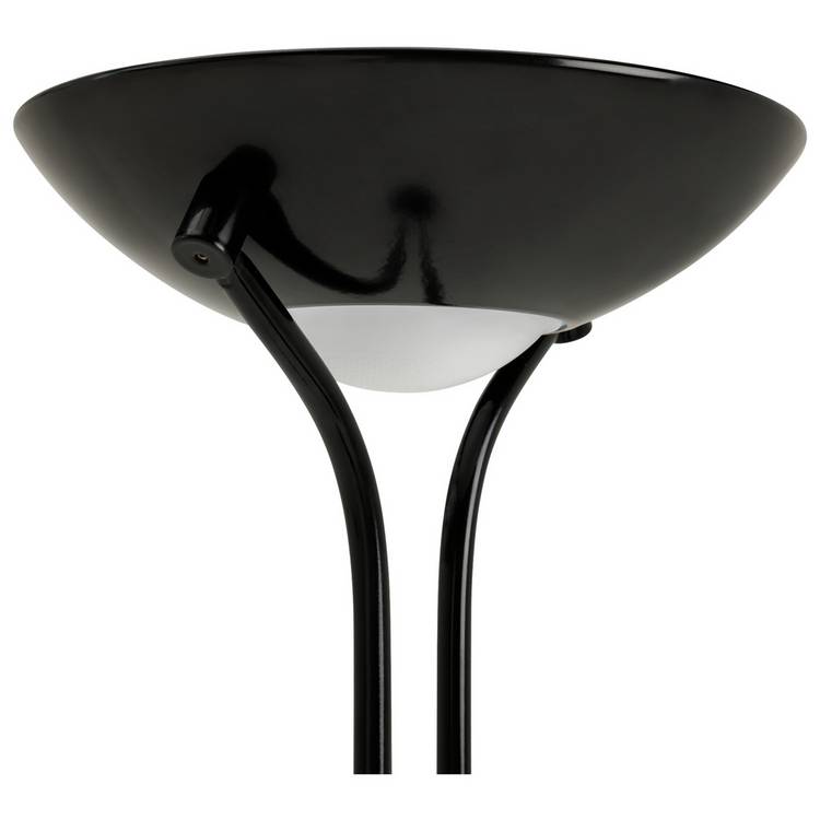 Argos Home black floor lamp with adjustable reading light (British brand)