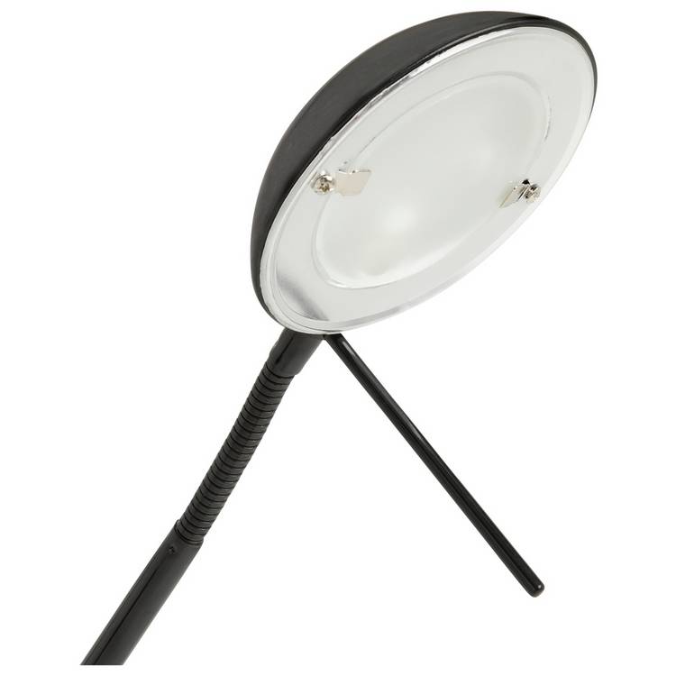 Argos Home black floor lamp with adjustable reading light (British brand)