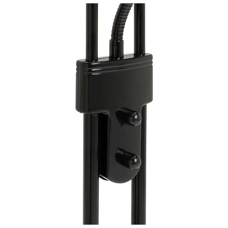 Argos Home black floor lamp with adjustable reading light (British brand)