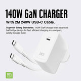 Juice 140W USB-C laptop charger with 2m cable, UK version