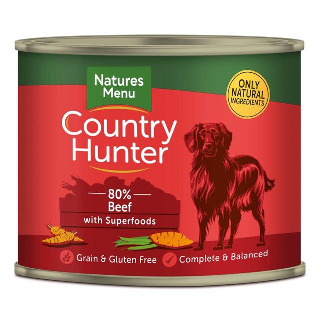 Natures Menu Country Hunter Superfood Beef Cans   6 x 600g