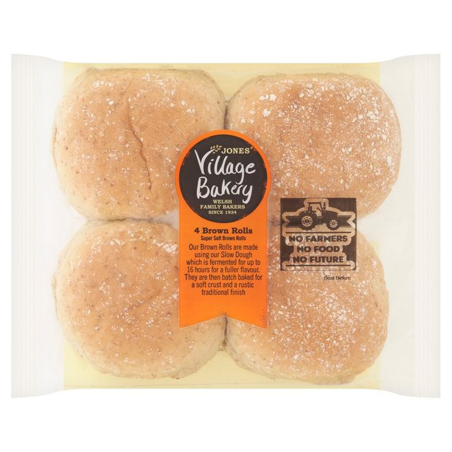 Village Bakery Brown Rolls   4 per pack GOODS M&S   