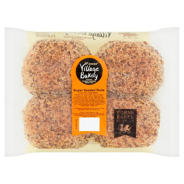 Village Bakery Seeded Rolls   4 per pack