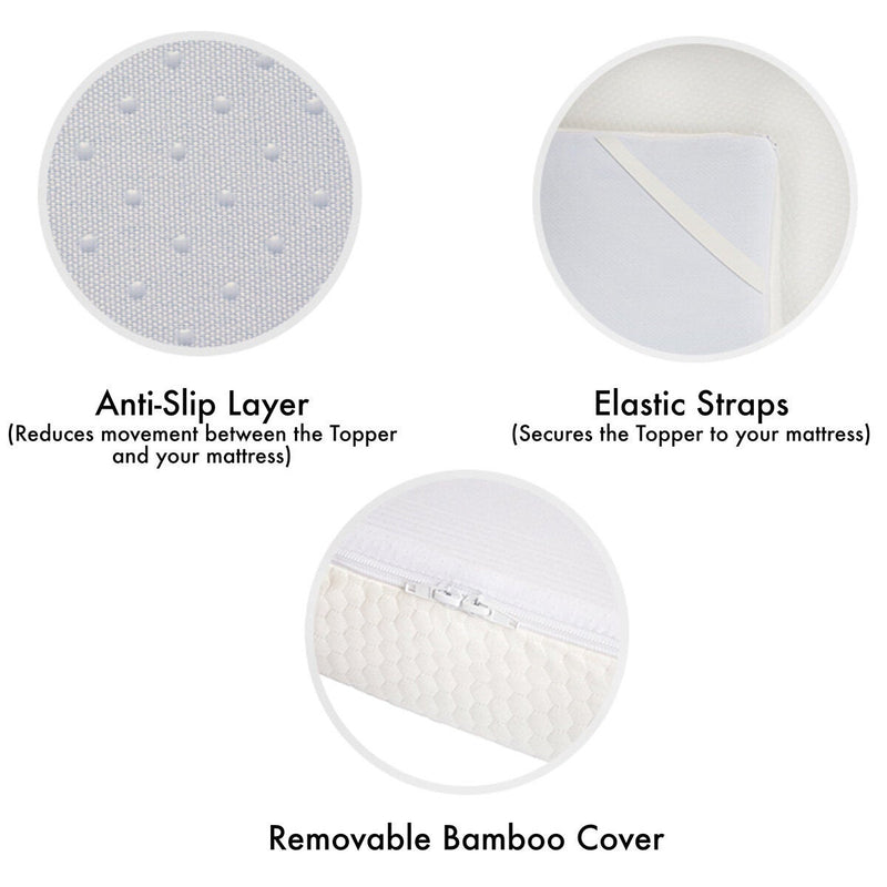 Panda memory foam bamboo mattress topper, imported from the UK