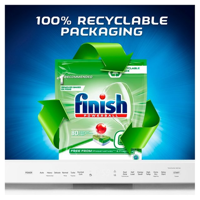 Finish Power 0% Recyclable Dishwasher Tablets   80 per pack GOODS M&S   